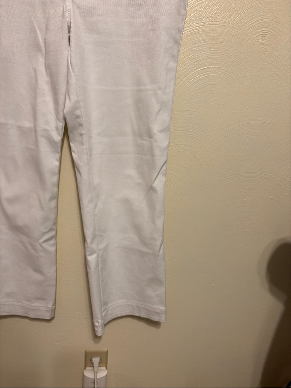 Talbots Classic Jean Trouser White Crop Pants Womens 14 Stretch Coastal Grandma - Picture 9 of 10